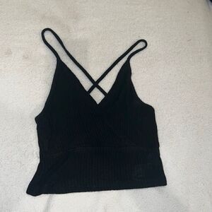 Brandy Melville cross back tank black one size
